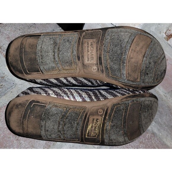 2 for $20  Michael Kors Kids Kory Flats Sequin Zebra Size 3 - Picture 6 of 7